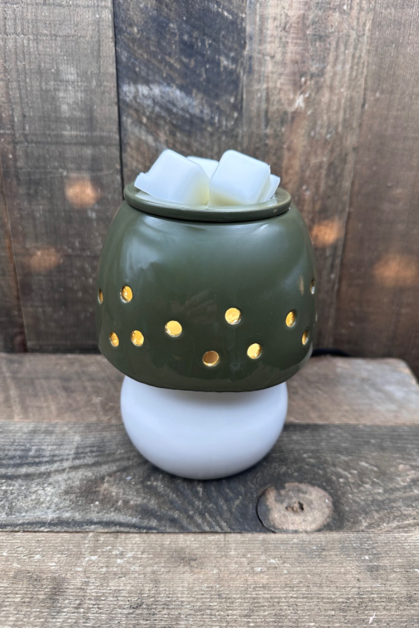 Fall Mushroom Wax Melter Halloween Green Essential Oil Warmer