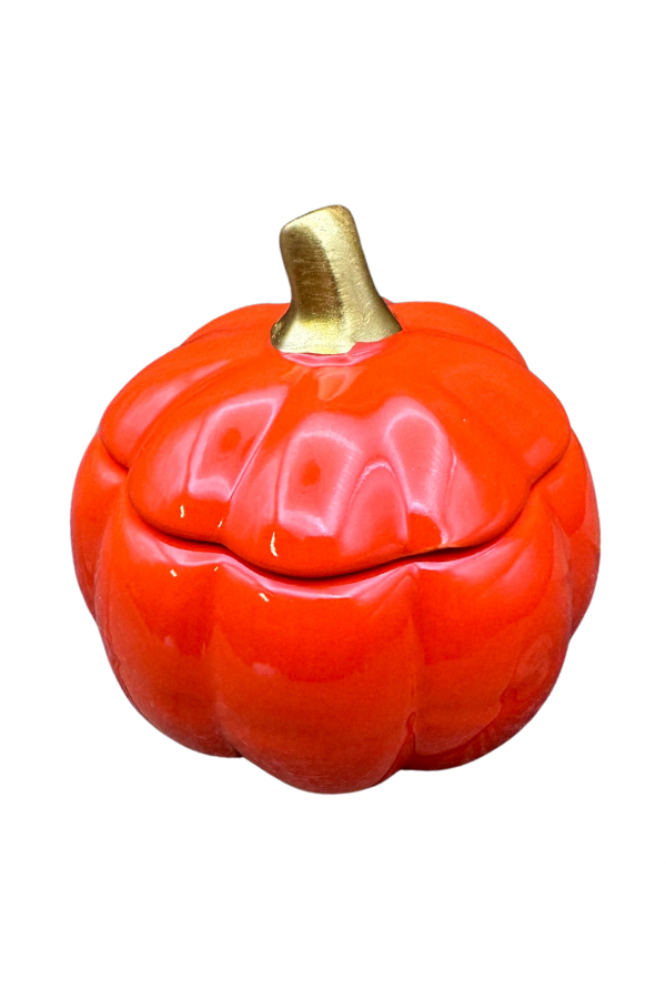 Small Orange Pumpkin Fall Halloween 9 ounce Candle