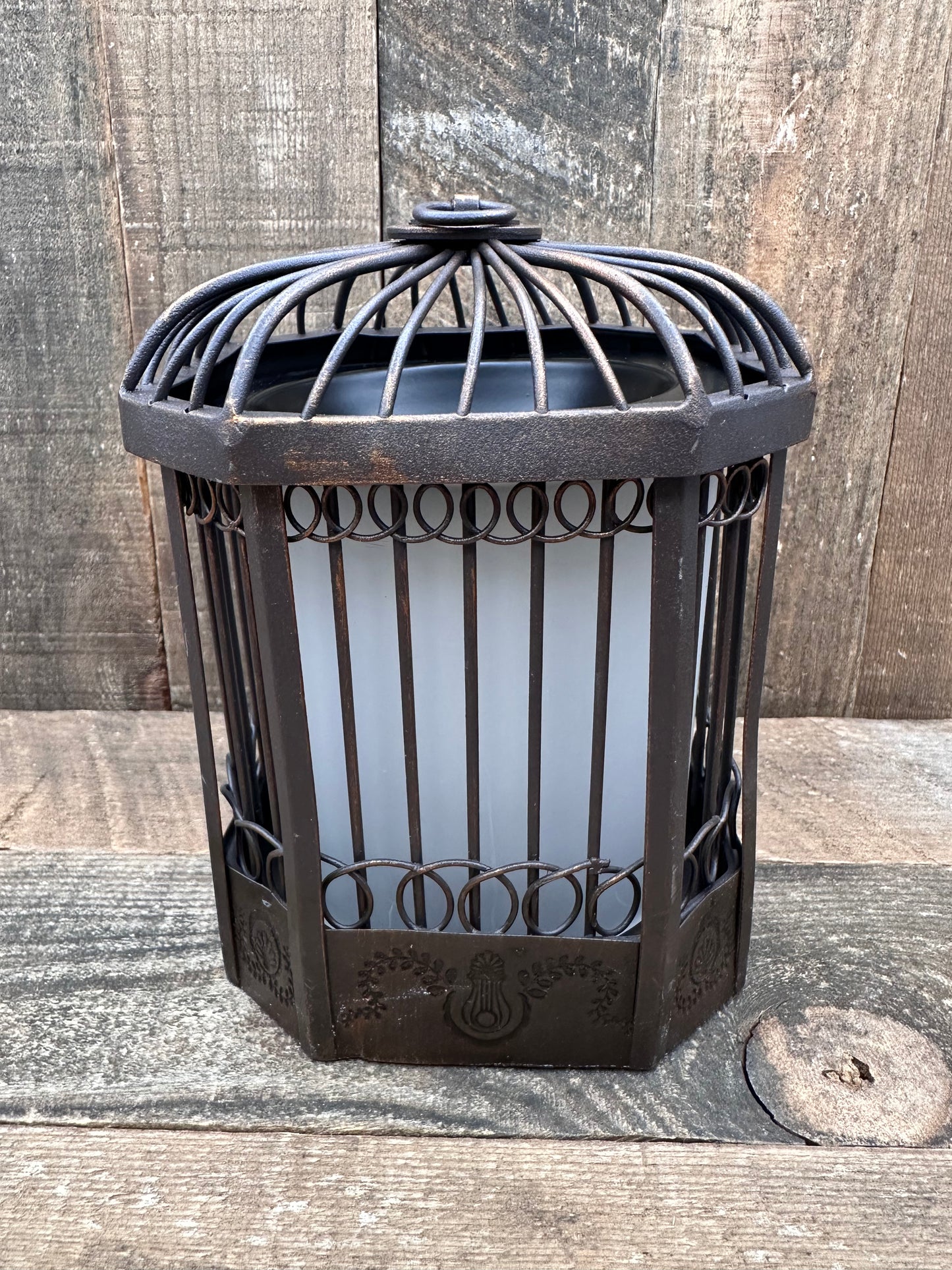 Wire Square Basket Light Up Rustic Wax Melter Candle Warmer Modern Essential Oil