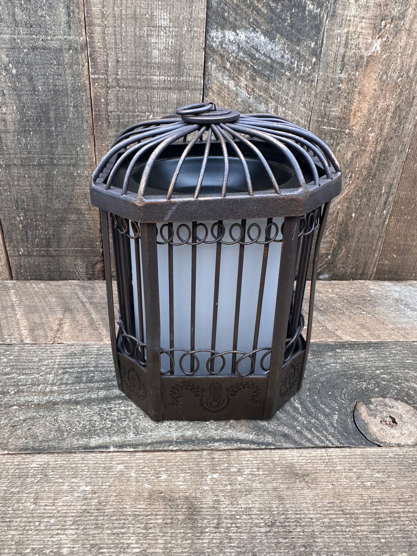 Wire Square Basket Light Up Rustic Wax Melter Candle Warmer Modern Essential Oil