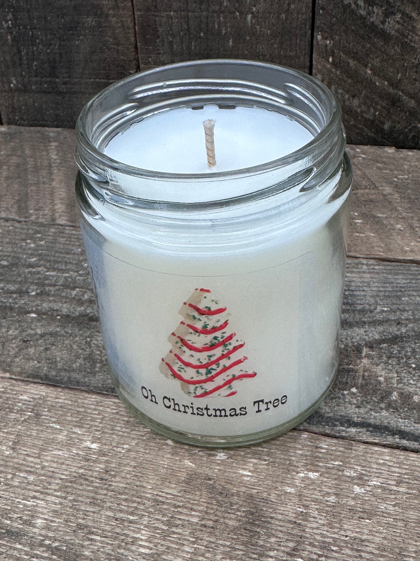 Little Christmas Tree Candle Debbie Cake 9oz Soy Blend Cute Christmas