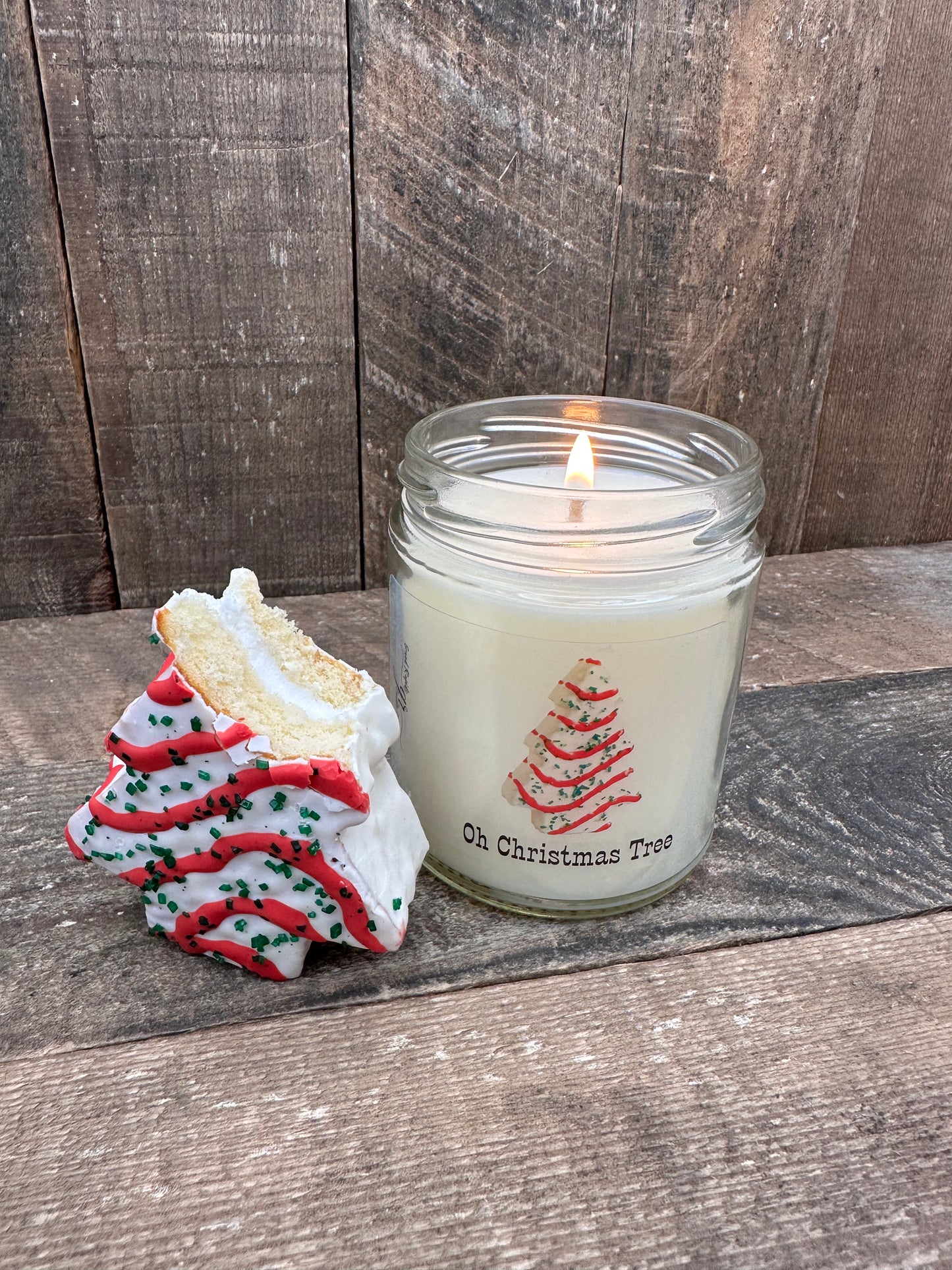 Little Christmas Tree Candle Debbie Cake 9oz Soy Blend Cute Christmas