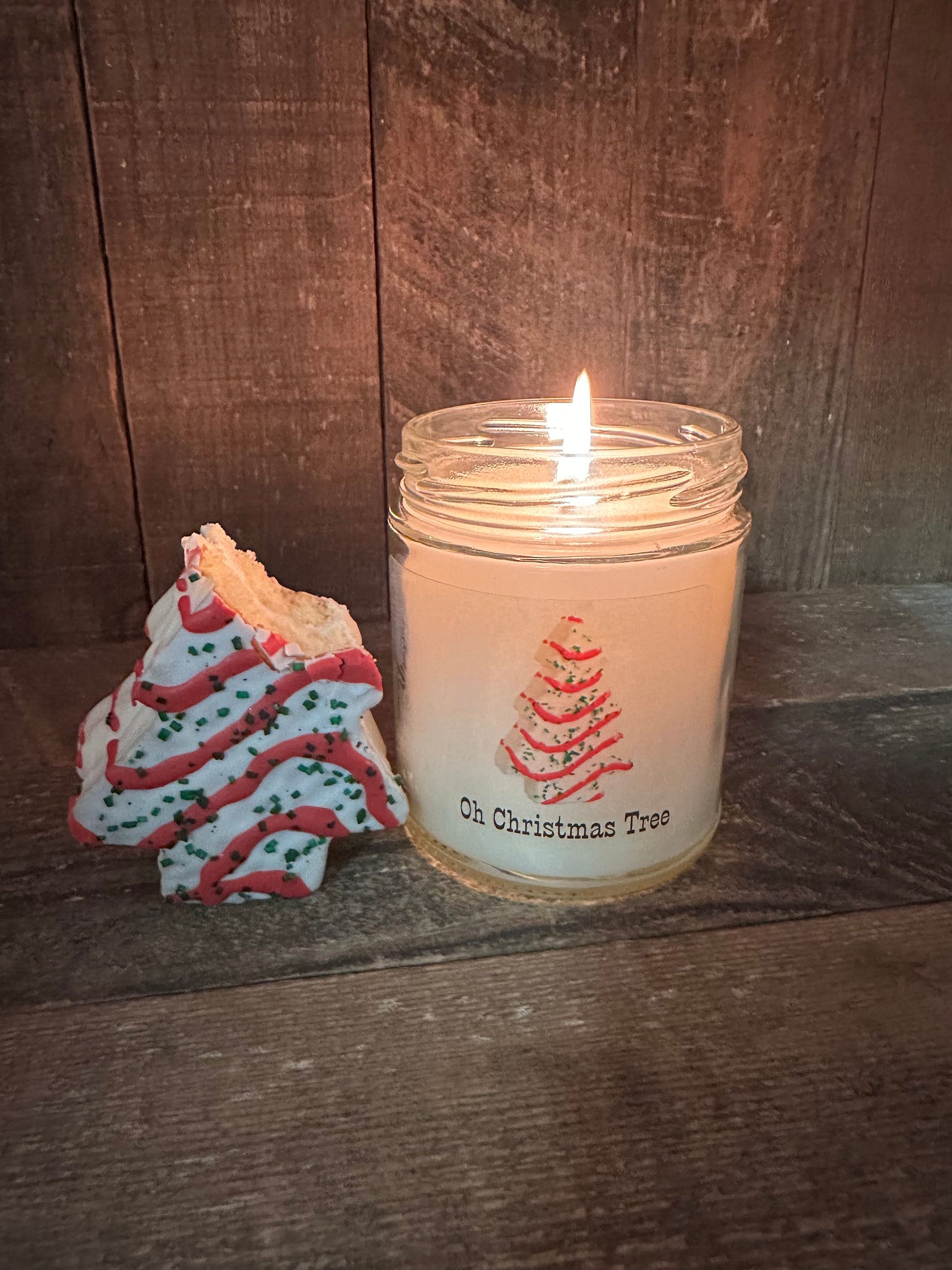 Little Christmas Tree Candle Debbie Cake 9oz Soy Blend Cute Christmas