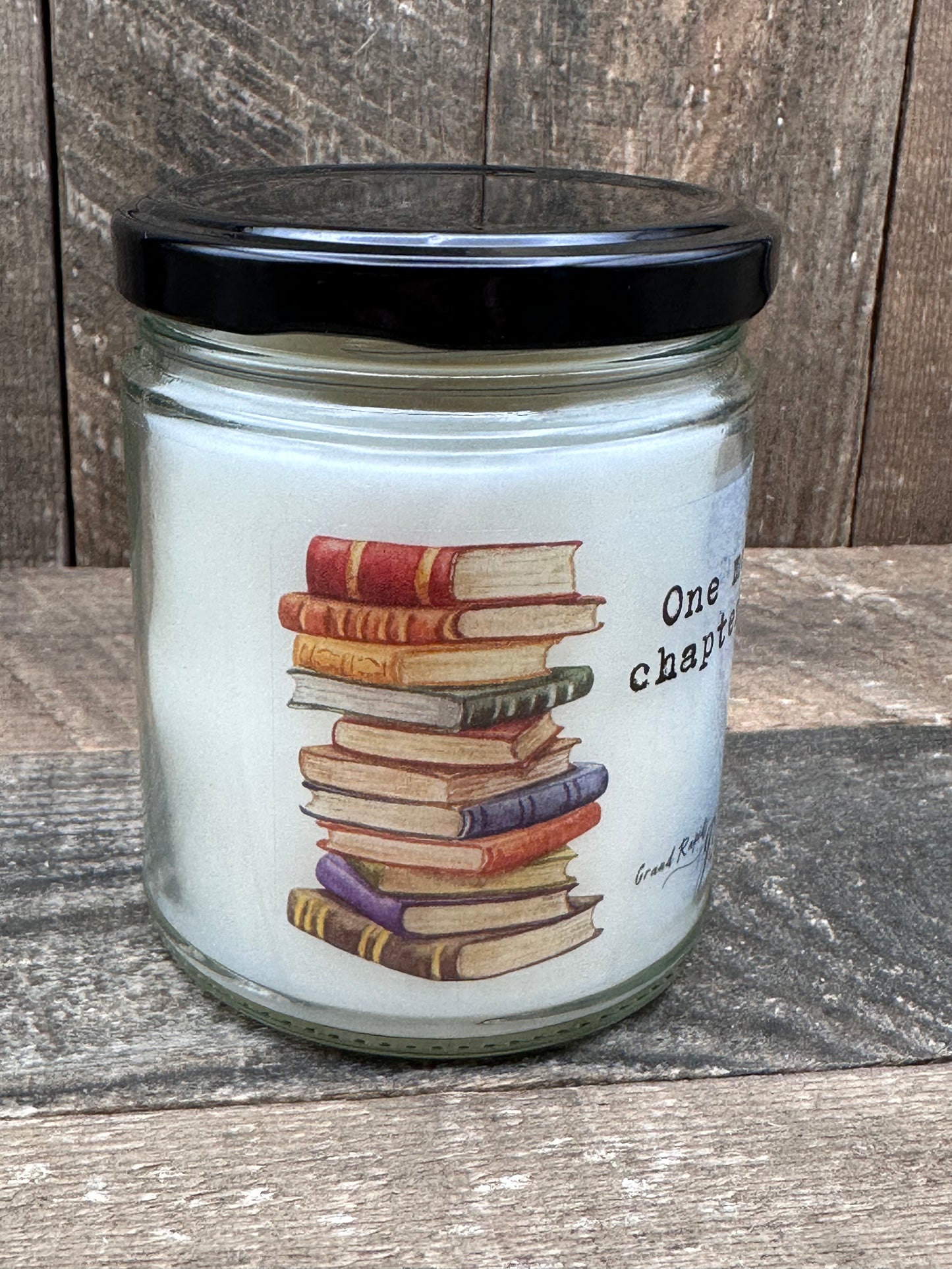 One More Chapter. 9oz Soy Blend Candle book reader