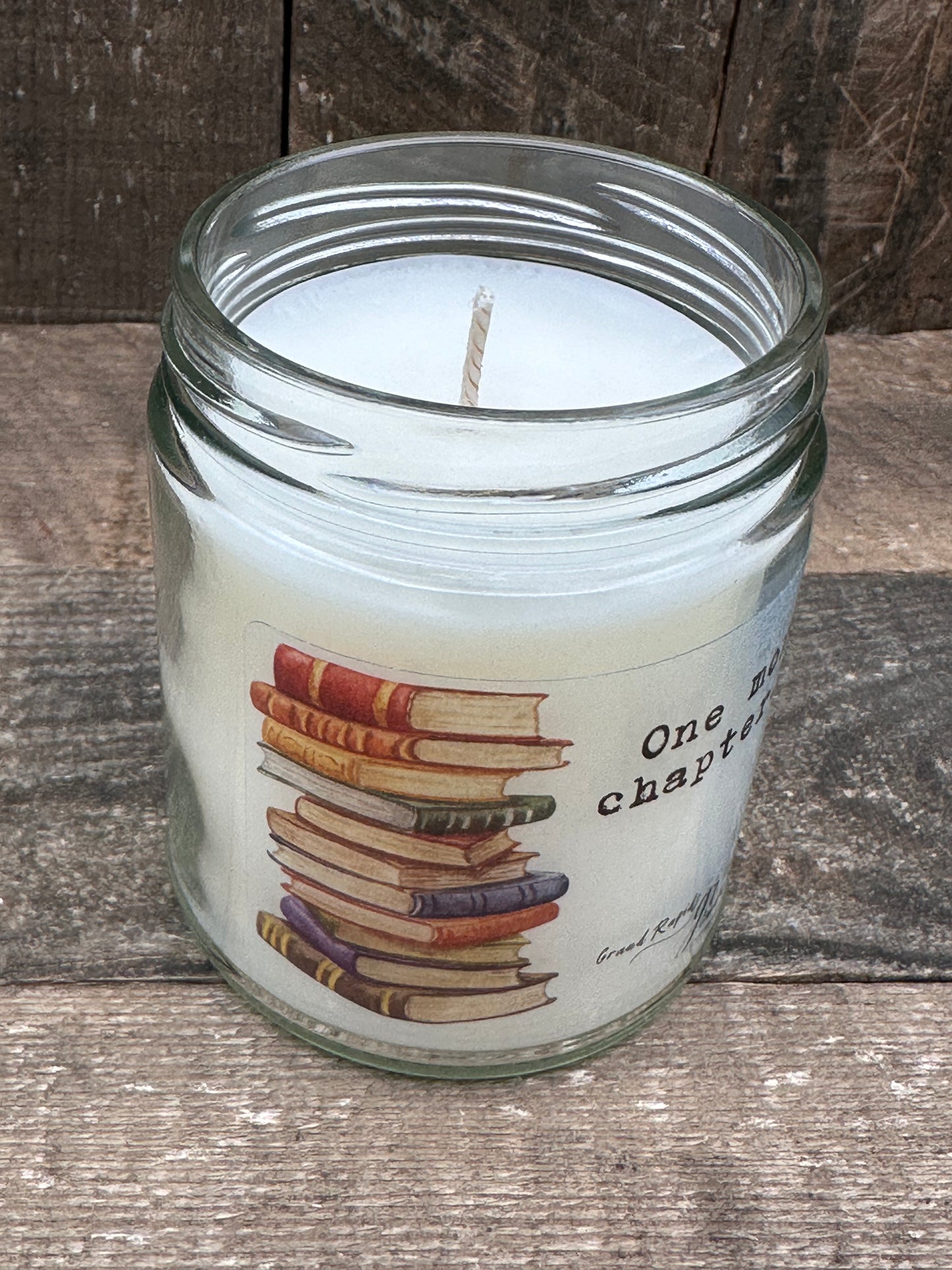 One More Chapter. 9oz Soy Blend Candle book reader