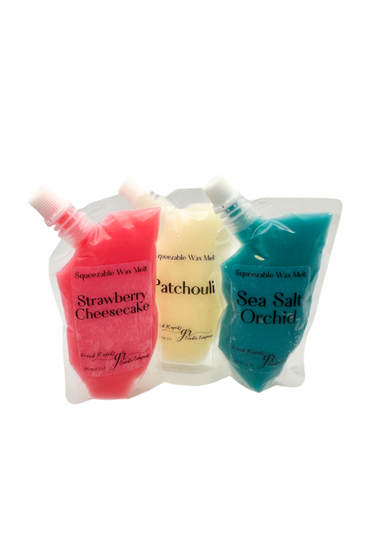 Small Squeezable Wax Melt Premium Squeezie Fragrance Pouch 3 ounce