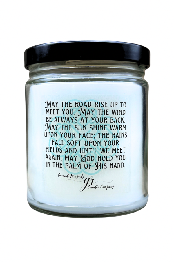 May The Road Rise To Meet You St. Patrick’s Day. 9oz Soy Blend Candle Irish Blessing