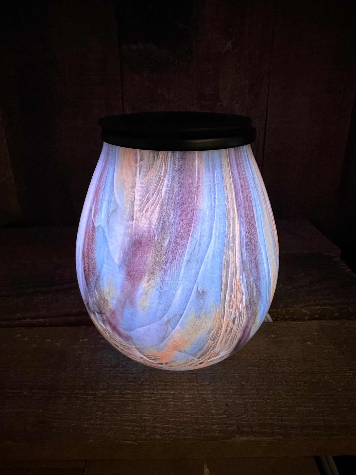 Paint Swirl color changing Wax Melter Essential Oil Warmer Candle Hot Plate