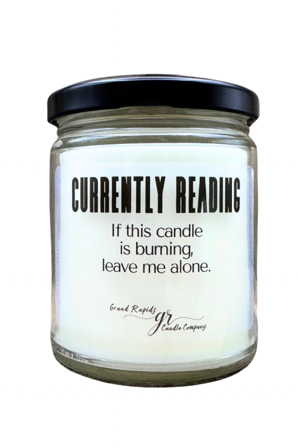 Currently Reading. Leave Me Alone. 9oz Soy Blend Candle book reader