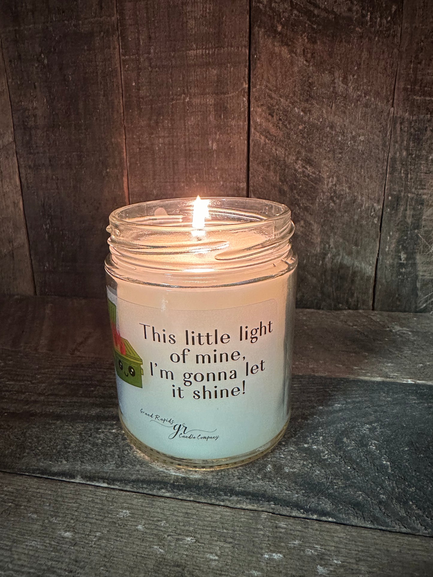 Dumpster Fire. This Little Light of Mine. 9 oz Soy Blend Funny Candle