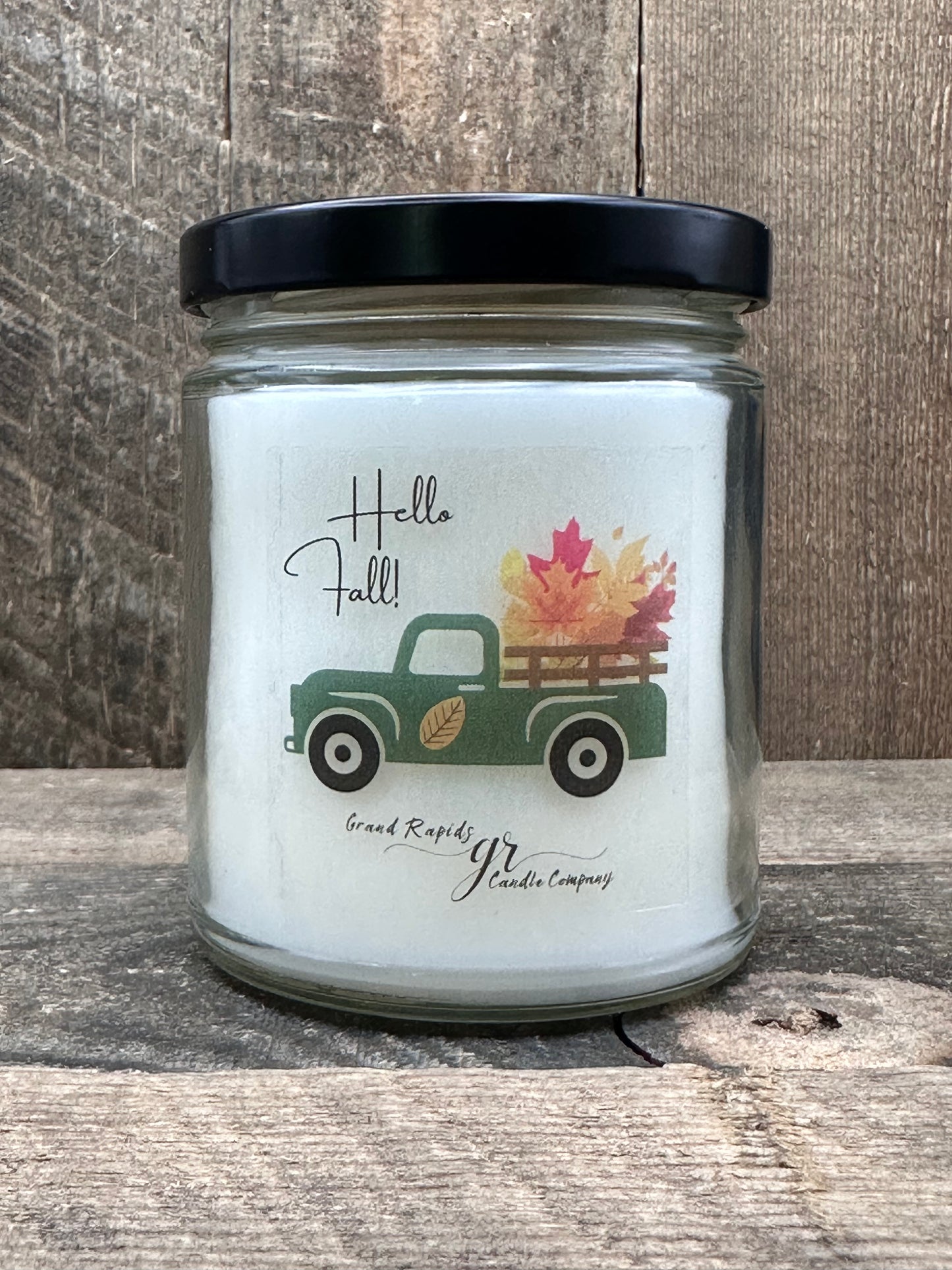 Hello Fall! old classic truck 9oz Soy Blend Candle