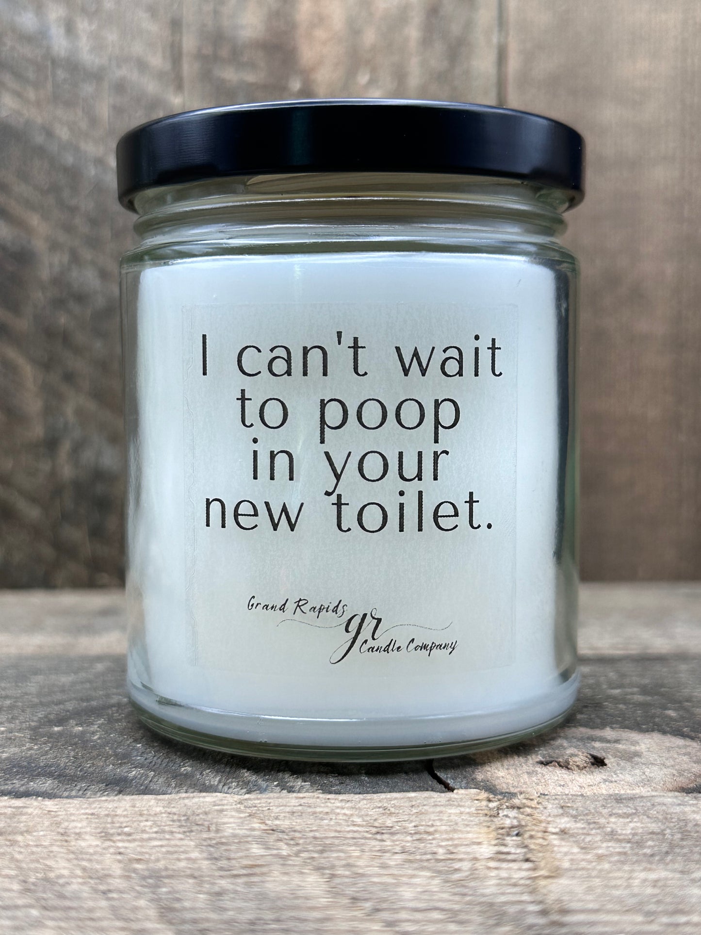 Can’t wait to poop in your new toilet NEW HOME. 9oz Soy Blend Candle