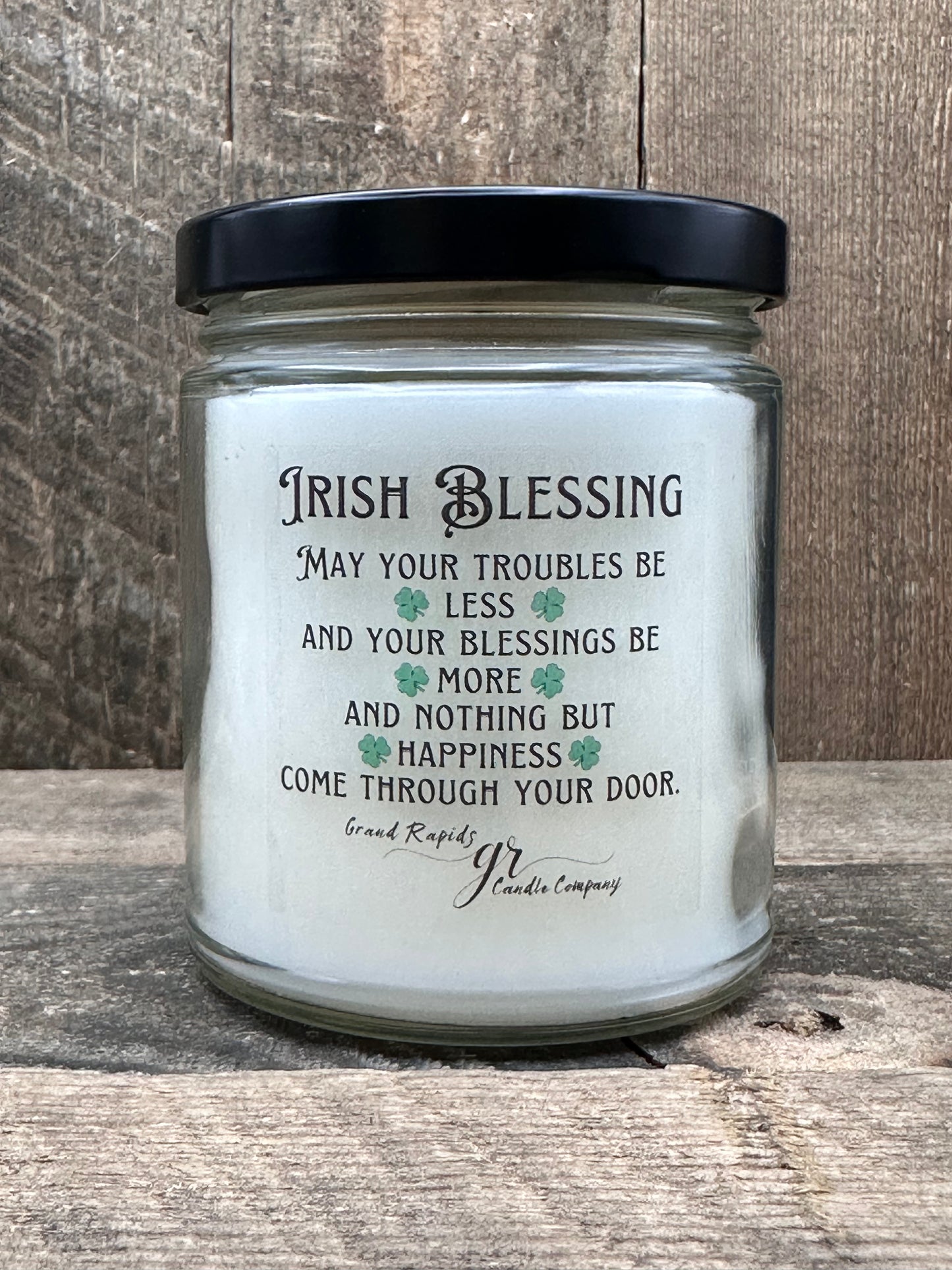 Irish blessing St. Patrick’s Day. 9oz Soy Blend Candle