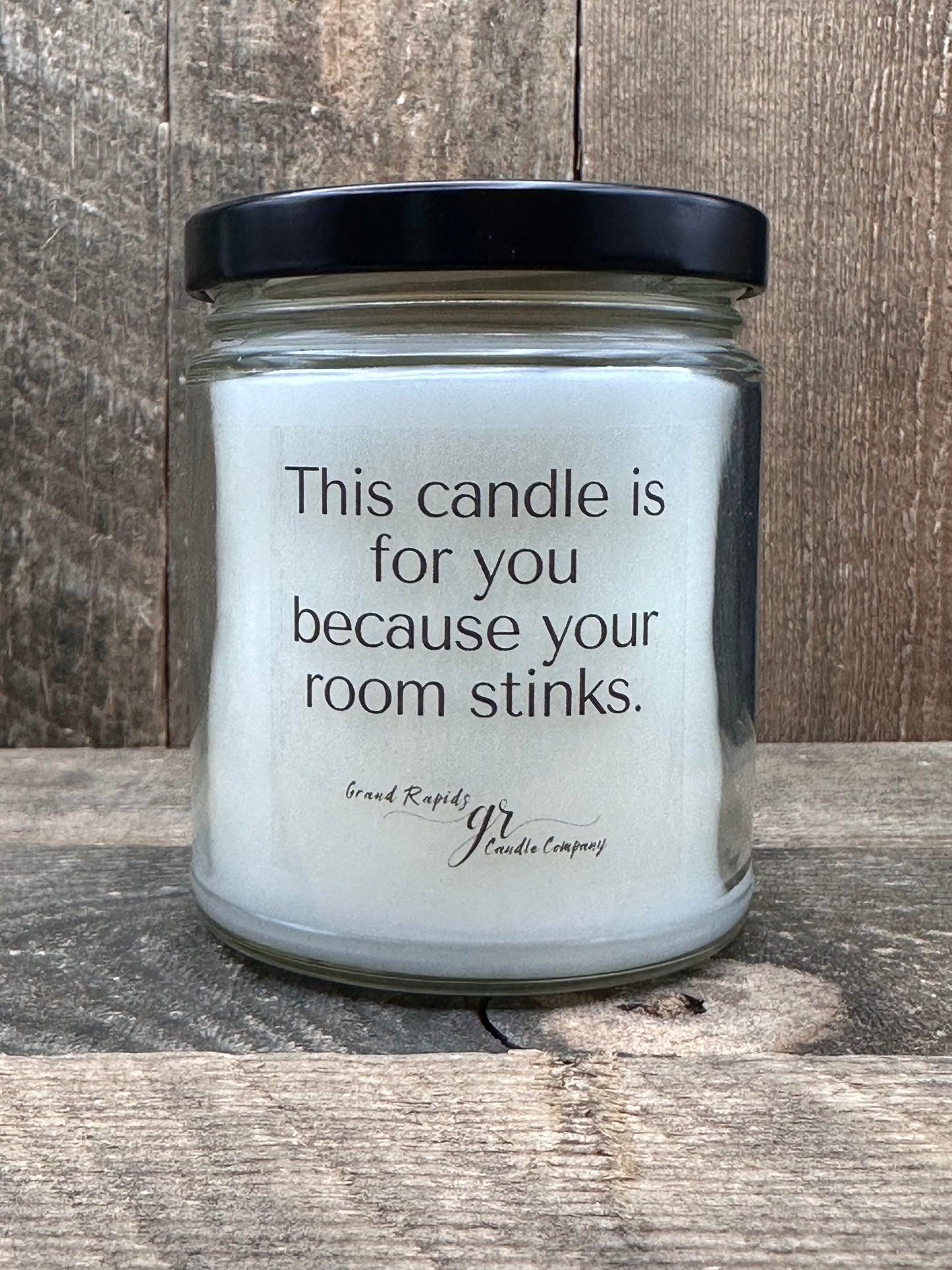 Your room stinks. 9oz Soy Blend Candle